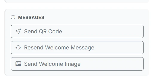 Customer actions available from KainoBox WhatsApp integration