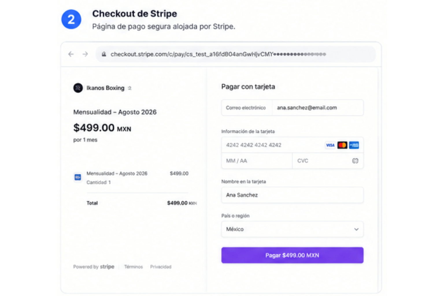 Detalle de una solicitud de pago y su estado de Checkout en KainoBox